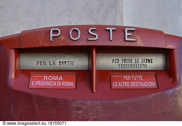Mailbox  Rome  Italy  Europe