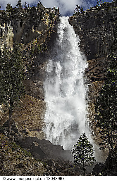 Majestic view of Bridalveil Fall at Yosemite National Park