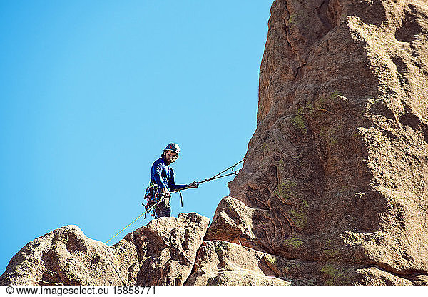 Male Rock Climber at Garden of the Gods Colorado