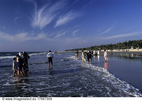 Malpe Beach near Udupi  Karnataka  India. Malpe is a natural port and a major fishing harbour on the Karnataka coast