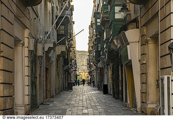 Malta  South Eastern Region  Valletta  Street in old town