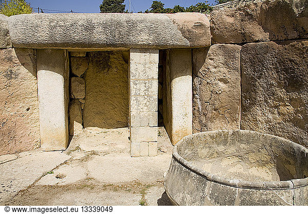 MALTA Tarxien Temple in the Tarxien archaeological site.
