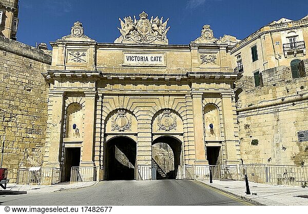 Malta Victoria Gate City Gate near Ferry Port  Valletta  Malta  Europe