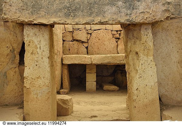 Malta  World Heritage Site  Megalithic temple of Ä¦aÄ¡ar Qim (c. 3600-3200Â BC).