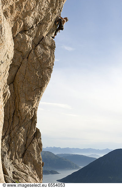 Man climbing  low angle view