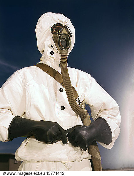 man  military  gas mask  World War II  historical