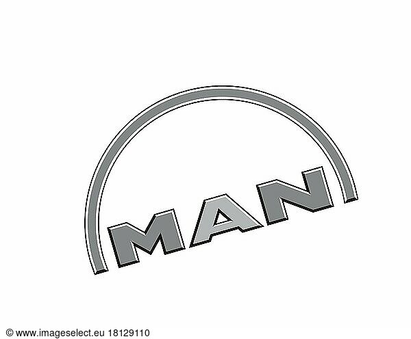 MAN SE  gedrehtes Logo  Weißer Hintergrund