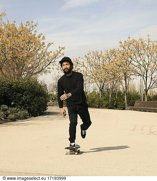 Man Skateboarder Lifestyle Hipster Concept