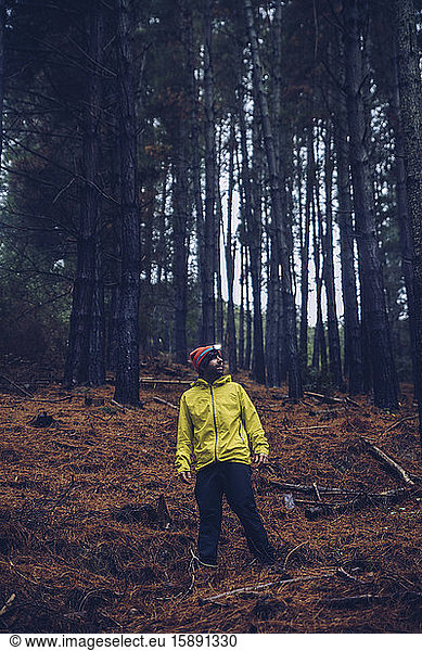 Man standing in forest  Spain