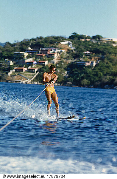 Man water skiing  Acapulco  Mexico  Toni Frissell Collection  December 1954