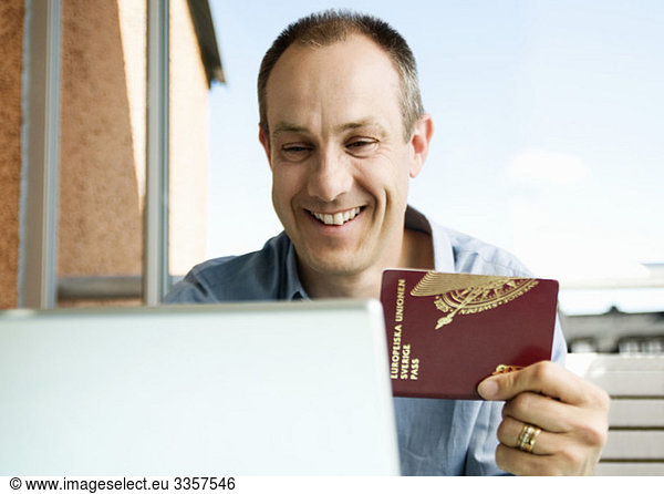 Man with passport