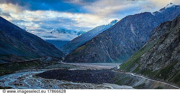 Manali-Leh road in Lahaul valley. Himachal Pradesh  India  Asia