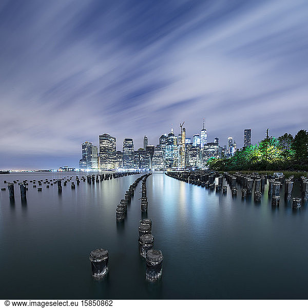 Manhattan Glows Across East River NYC