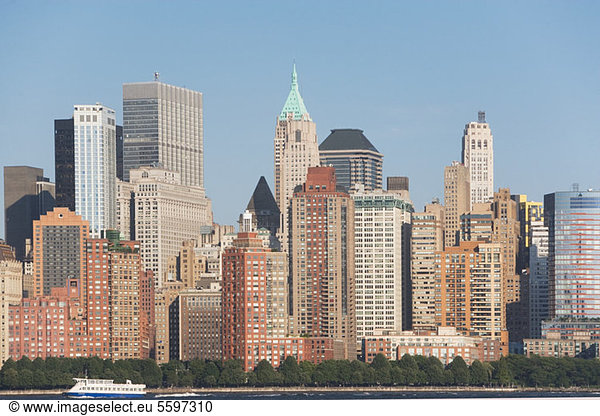Manhattan skyline  New York City  USA