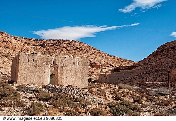 Marabout´s tomb in the Ziz Gorges  Ziz Valley  Morocco.