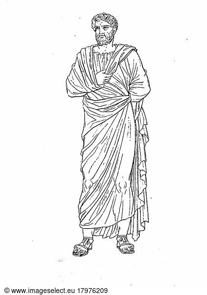 Marc Aurelius Marc Aurelius, wearing a later toga form, History of ...