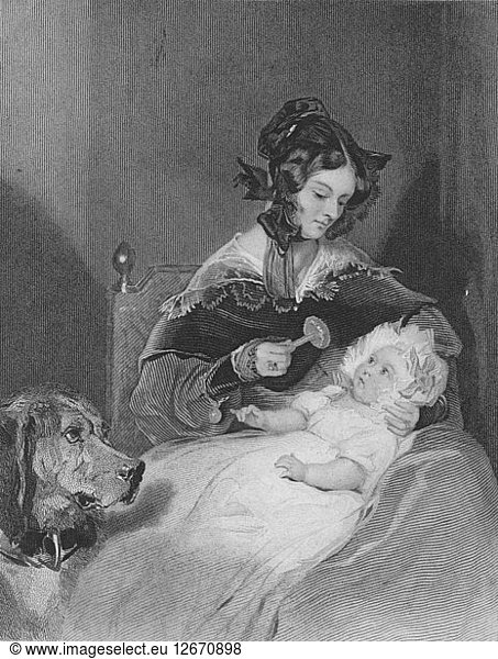 Marchioness of Abercorn and Child  1837. Artist: James Thomson.