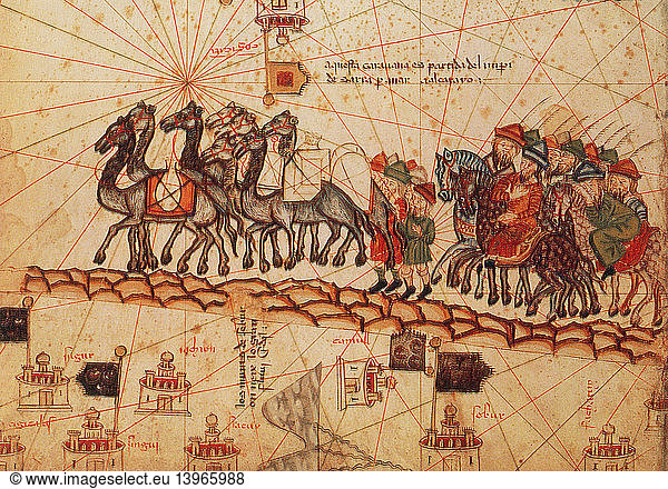 Marco Polo  Silk Road Caravan  14th Century