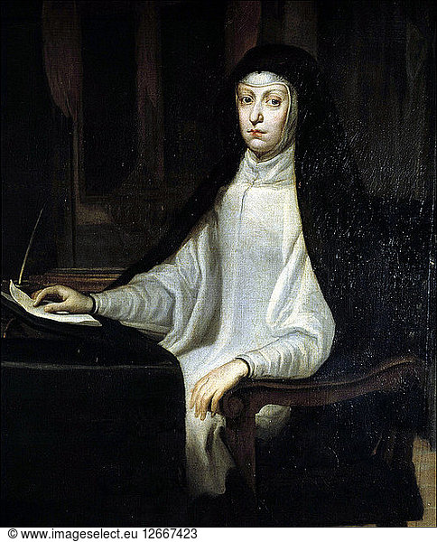 Mariana of Austria (1634-1696)  Queen of Spain  wife of Felipe IV  oil painting by Juan Carreño d?