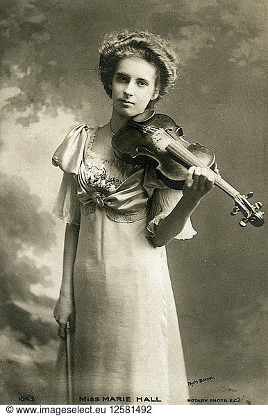 Marie Hall  English violinist  c1903.Artist: Rotary Photo