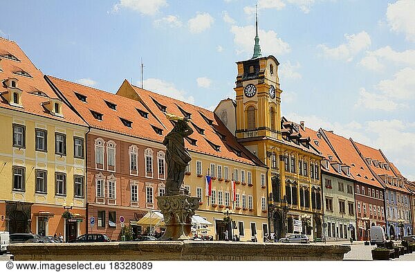 Market Square and Centre of Cheb  Cheb  Cheb Region  Czech Republic  Europe