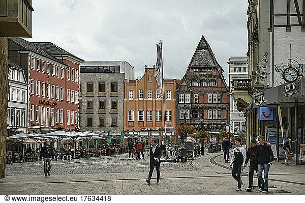 Market Square  Old Town  Minden  North Rhine-Westphalia  Germany  Europe