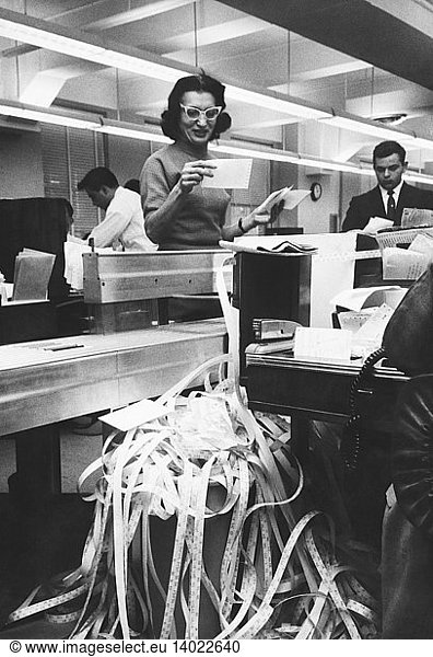 Marketing Department at Merrill Lynch  NYC  1950s