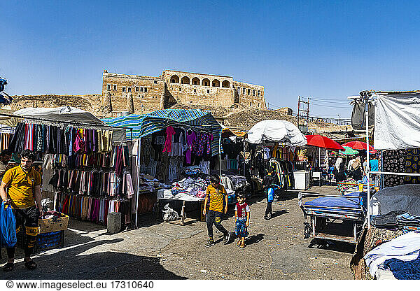 Markt unterhalb der Zitadelle von Kirkuk  Kirkuk  Irak  Naher Osten