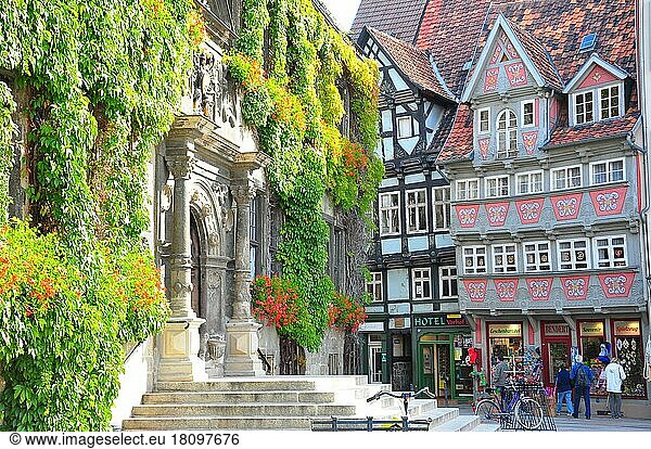Marktplatz  Romanik  UNESCO-Welterbe  Quedlinburg  Sachsen-Anhalt  Deutschland  Europa
