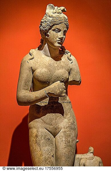 Marmorstatue der Aphrodite  Perge  2. Jhd. Halle der Götter  Archäologisches Museum  Antalya  Türkei  Antalya  Türkei  Asien