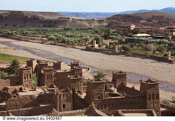 Marokko, Nordafrika, Afrika, Süden Marokkos, Atlas, Bergen, Bergen, Ait Ben Haddou, Kasbah, kulturelle Erbe von Welt