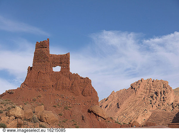 Marokko  Boumalne Dades  Blick auf Felsformation