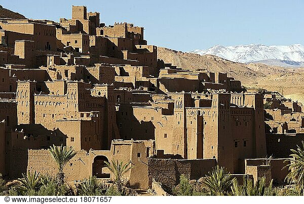 Marokko  Kasbah Ait Benhaddou  UNESCO Weltkulturerbe  Ouarzazate  Tal der Kasbahs  Afrika