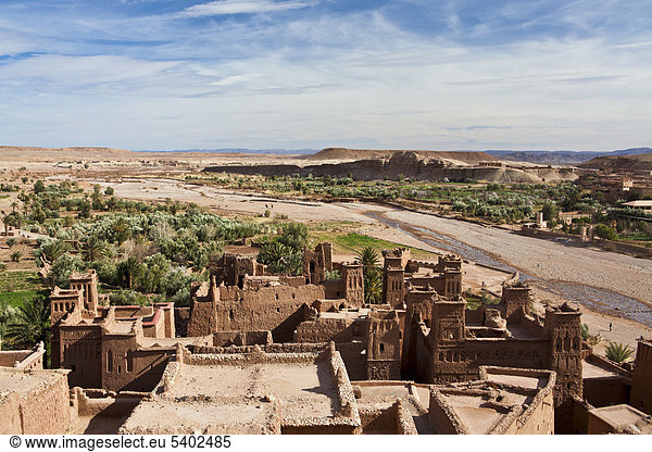 Marokko  Nordafrika  Afrika  Süden Marokkos  Atlas  Bergen  Bergen  Ait Ben Haddou  Kasbah  kulturelle Erbe von Welt