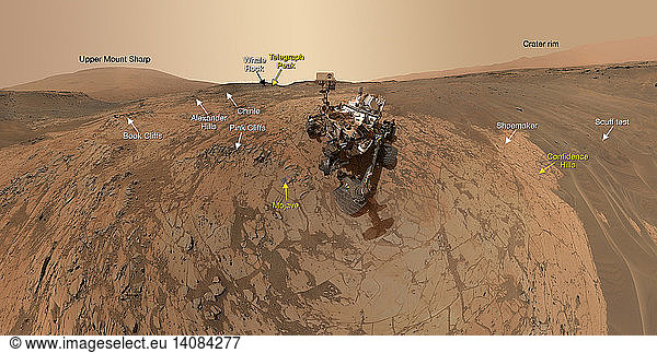 Mars Curiosity Rover at Mount Sharp