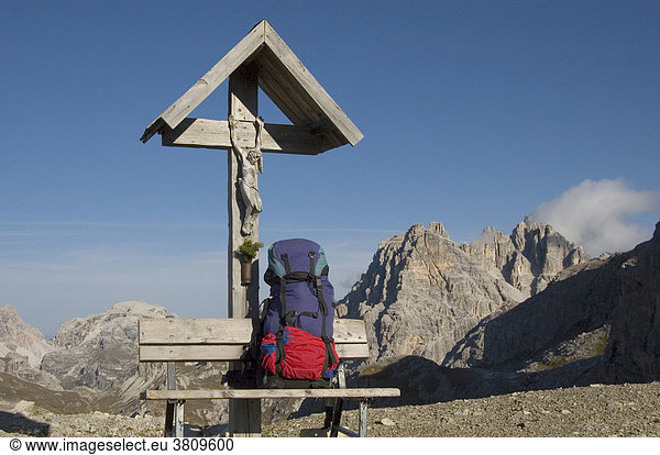 Marterl am Büllelejoch-Sattel  Dreizinnengebiet  Sextener Dolomiten  Italien