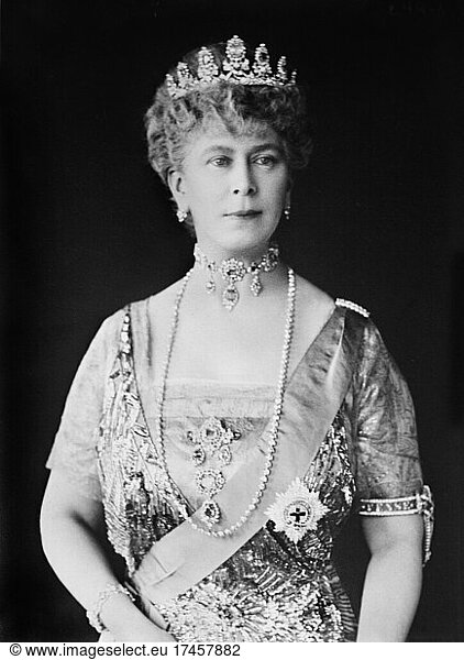 Mary of Teck (1867-1953)  Queen of United Kingdom and British Dominions 1910-1936 as wife of King George V  half-length Portrait  Bain News Service  1920