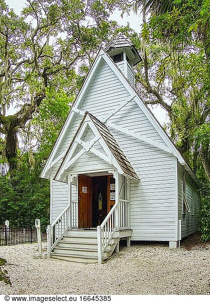 Mary?.s Chapel am historischen Spanish Point in Osprey Florida in den Vereinigten Staaten.