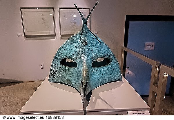 Maske von Leonora Carrington  Xilitla  San Luis Potosi  Mexiko.