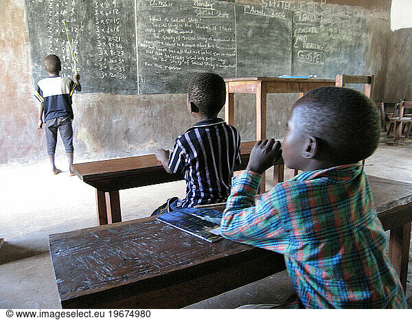 Mathematics class in Rural Sierra Leonean School