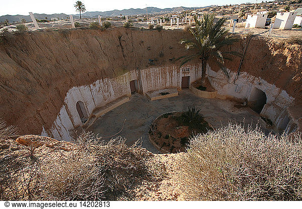 Matmata  underground traditional house Tunisia  North Africa