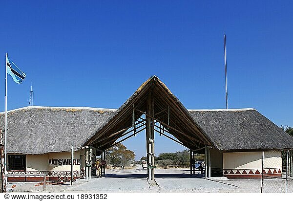 Matswere Eingangstor  Zentral Kalahari Wildschutzgebiet CKGR. Botswana  Botsuana