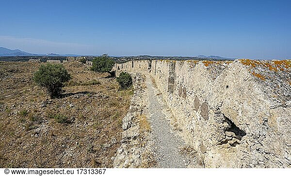 Mauern der Festung Antimachia  Kos  Dodekanes  Griechenland  Europa