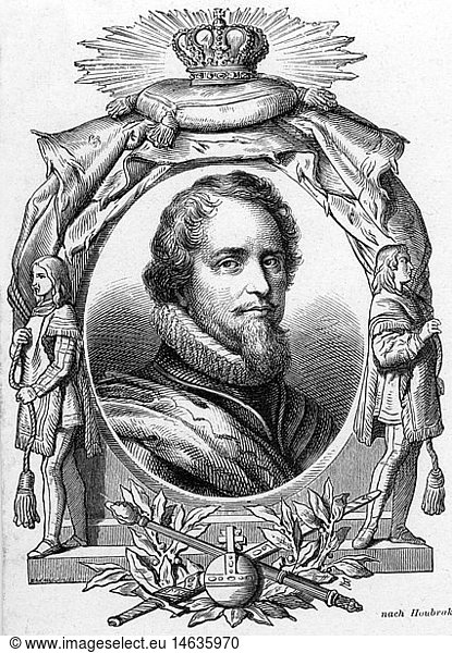 Maurice of Nassau 13.11.1567 - 23.4.1625 stattholder of Holland and Seeland 1584 - 23.4.1625 portrait engraving 19th century