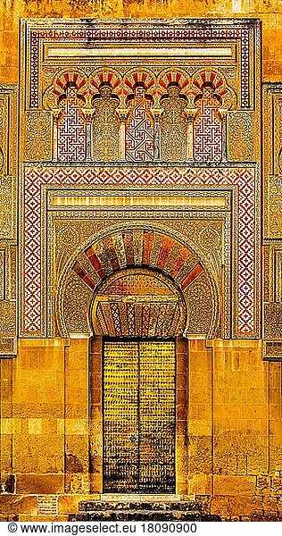 Maurisches Portals  Mezquita  Cordoba  Cordoba  Andalusien  Spanien  Europa