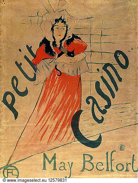 May Belfort  Petit Casino  1895. Künstler: Henri de Toulouse-Lautrec