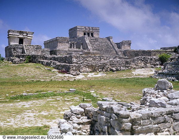 Maya Ausgrabungsstätte  Tulum  Yucatan  Mexiko  Nordamerika