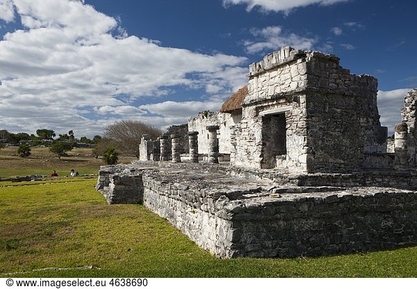 Maya Ruines el Castillo of Tulum  Riviera Maya  Yucatan Peninsula  Mexico