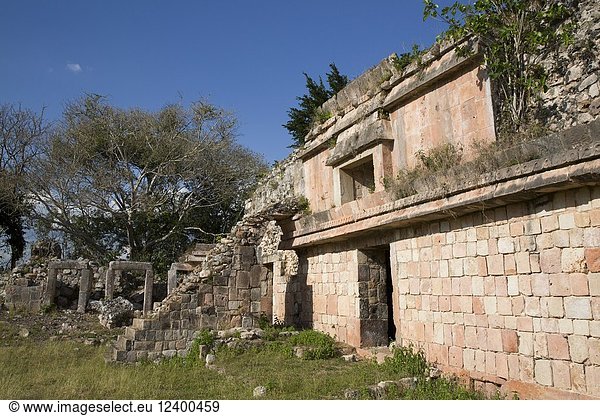 Mayan Ruins, The Palace, Puuc Style, Chacmultun Archaeological Zone, Chacmultan, Yucatan, Mexico