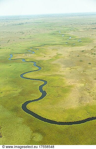 Meandering River  Okavango Delta  Botswana  Africa